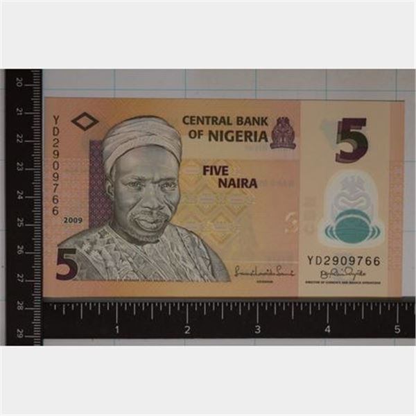 2009 POLYMER CU COLORIZED NIGERIA 5 NAIRA