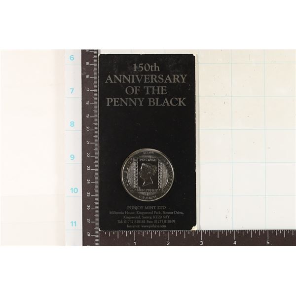 1990 ISLE OF MAN PEARL BLACK PENNY.  IN ORIGINAL