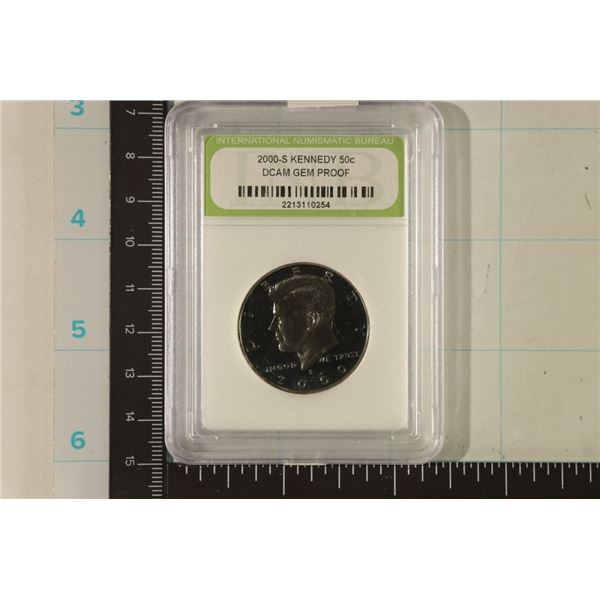2000-S JFK HALF DOLLAR DCAM GEM PROOF IN OFF
