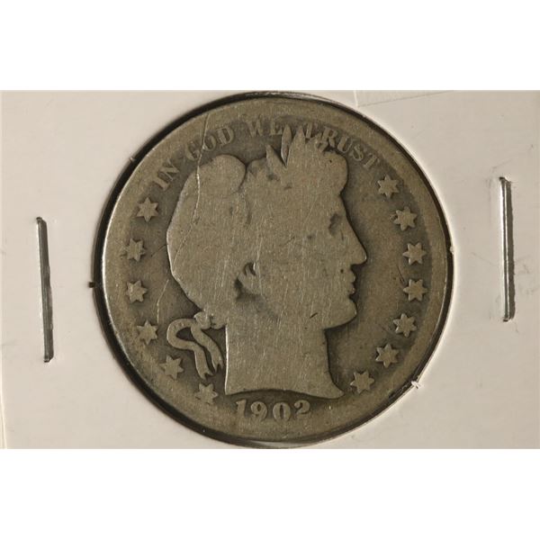 1902-O SILVER BARBER HALF DOLLAR