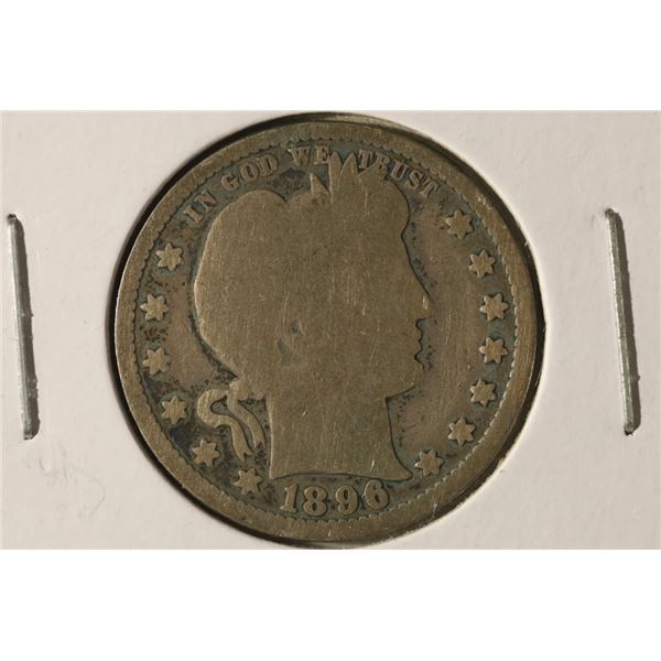 1896 SILVER BARBER QUARTER