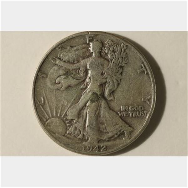 1942 SILVER WALKING LIBERTY HALF DOLLAR