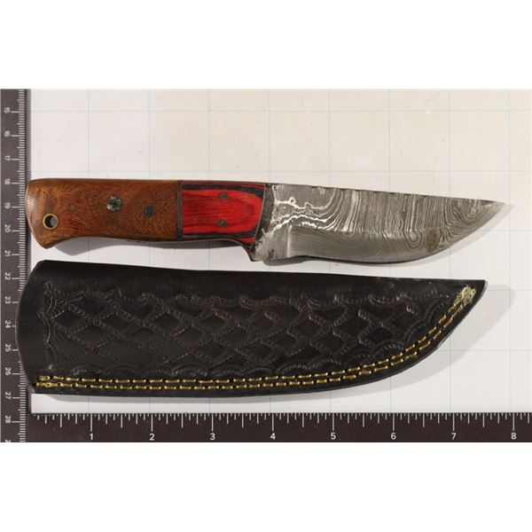 BRAND NEW 8" DAMASCUS STEEL HUNTING KNIFE IN