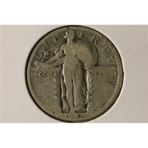 1929 SILVER STANDING LIBERTY QUARTER