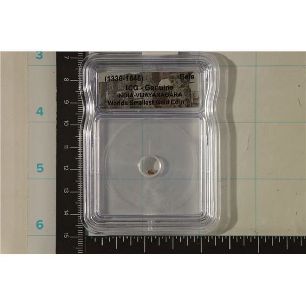 GOLD 1336-1646 INDIA-VIJAYANAGARA BELE ICG GENUINE