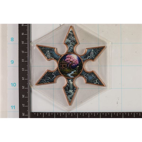 1 OZ. .999 FINE COPER SHURIKEN THROWING STAR WITH