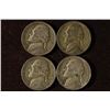 Image 1 : 1942-P, 43-P, 44-P & 1945-P 35% SILVER JEFFERSON