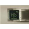 Image 1 : GREEN 8.8 GRAMS NIOBIUM CUBE WITH TABLE OF ELEMENT