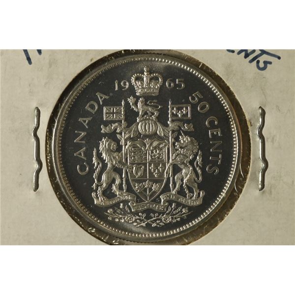 1965 CANADA SILVER PF LIKE 50 CENTS .3000 OZ. ASW