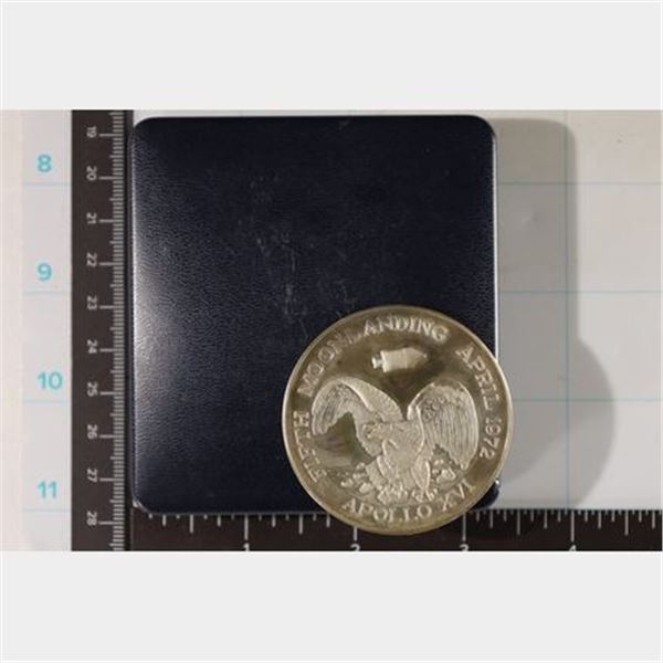 1.375 OZ. SILVER MOON LANDING APRIL 1972 APOLLO
