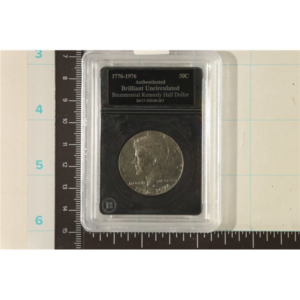1776-1976-D JFK BICENTENNIAL HALF DOLLAR. UNC IN