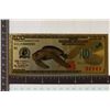 Image 1 : GOLD 99999999 FOIL ENDANGERED SPECIES $100 CRISP