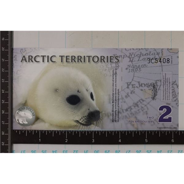 2010 ARCTIC TERRITORIES 2 POLAR DOLLAR, CRISP UNC
