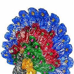 1100ct. Peacock Statue Fancy Color Sapphire & Topaz (GEM-9747)