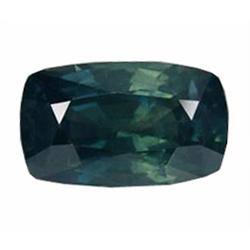 1.88ct Marvelous Bluish Green Sapphire Cushion Facet (GEM-18293)
