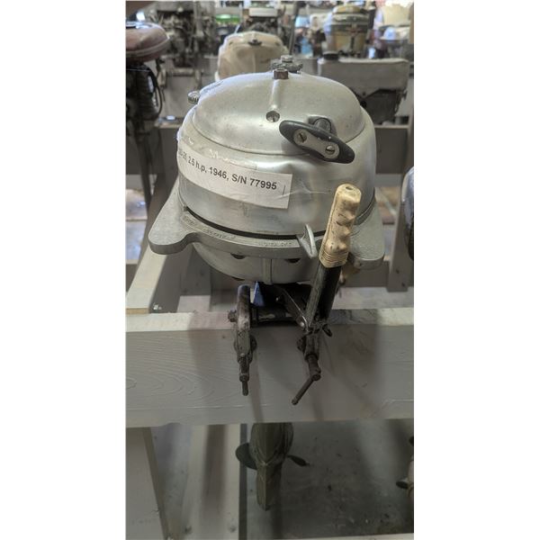 1946 Johnson Outboard Motor Model HD-25 2.5hp Serial #77995