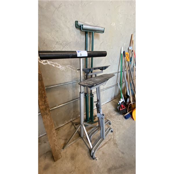 SET OF 5 ASSORTED INDUSTRIAL ADJUSTABLE STANDS
