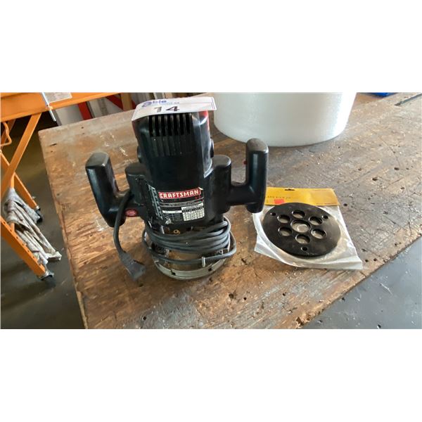 SEARS CRAFTSMAN PLUNGE ROUTER MODEL 315.245070, 120V, 60HZ, 9A