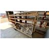 Image 3 : PAIR OF WOOD A-FRAME PANEL CARTS WITH ASSORTED ITEMS - CARTS MEASURE APPROX 6'L X 3'D X 4'9"H