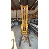 Image 5 : CLARK YELLOW VINTAGE PROPANE FORKLIFT WITH SOLID TIRES, STANDARD FORKS, 170" MAST & FORK TILT