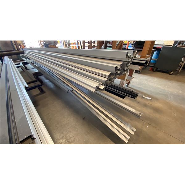 CONTENTS OF RACK- ASSORTED GLAZING COMPONENTS/STOCK APPROX 25'L