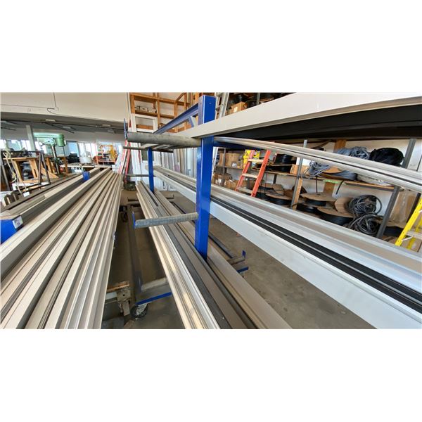BLUE MOBILE HEAVY DUTY MATERIAL STORAGE RACK- APPROX 128"L X 48"D X 72"H *LAST DAY REMOVAL*