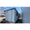 Image 1 : ARCTIC PORTABLE TRAILER BUILDING, WHITE, HAS DRAFTINGS DESK & ASSORTED OFFICE ITEMS,