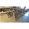 Image 1 : GROUP OF 4 LARGE WOODEN SAWHORSES APPROX 8'L