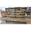 Image 1 : LARGE METAL FRAME WITH WOOD A-FRAME PANEL CART APPROX 7'L X 4'D X 4'9"H
