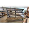 Image 2 : LARGE METAL FRAME WITH WOOD A-FRAME PANEL CART APPROX 7'L X 4'D X 4'9"H