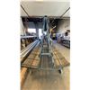 Image 4 : LARGE METAL FRAME WITH WOOD A-FRAME PANEL CART APPROX 7'L X 4'D X 4'9"H