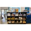 Image 1 : WOODEN CUBBY STYLE SHELVING, APPROX DIMENSIONS 80X54X15 (INCHES) CONTENTS INCLUDE FIRST AID