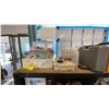 Image 7 : WOODEN CUBBY STYLE SHELVING, APPROX DIMENSIONS 80X54X15 (INCHES) CONTENTS INCLUDE FIRST AID