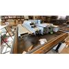 Image 5 : METAL FRAME WOOD TOP SHOP TABLE WITH ASSORTED GLAZING COMPONENTS/MATERIAL