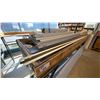 Image 6 : METAL FRAME WOOD TOP SHOP TABLE WITH ASSORTED GLAZING COMPONENTS/MATERIAL