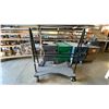 Image 2 : BLACK METAL FRAME WOOD BASE A-FRAME MOBILE PANEL CART