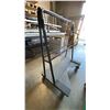 Image 4 : BLACK METAL FRAME WOOD BASE A-FRAME MOBILE PANEL CART