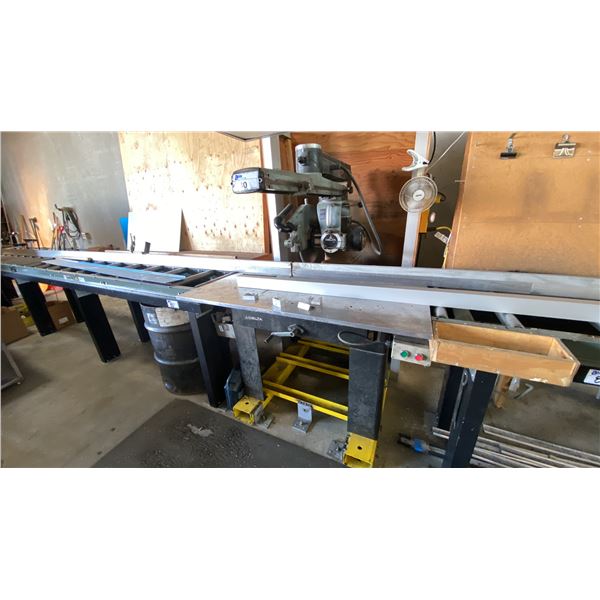 DELTA HEAVY DUTY INDUSTRIAL 7.5HP RADIAL ARM SAW WITH CUSTOM ILLUMINATED ENCLOSURE