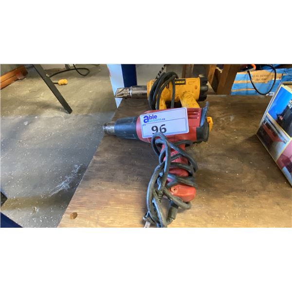 2 ELECTRIC HEAT GUNS- DEWALT & MILWAUKEE
