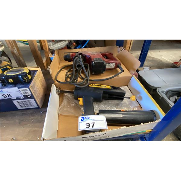 WAGNER POWER CAULK 720 CORDLESS CAULKING GUN & RANCO 327 VINTAGE ELECTRIC HAMMER DRILL