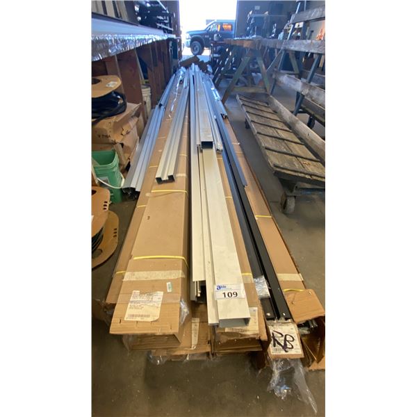 LARGE GROUP OF ASSORTED GLAZING COMPONENTS/STOCK- MEASURES APPROX 24'L