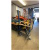 Image 2 : METAL FRAME 2 TIER WOOD TOP MOBILE SHOP CART *CONTENTS NOT INCLUDED