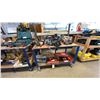 Image 1 : METAL FRAME 2 TIER WOOD TOP MOBILE SHOP CART *CONTENTS NOT INCLUDED