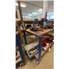 Image 3 : METAL FRAME 2 TIER WOOD TOP MOBILE SHOP CART *CONTENTS NOT INCLUDED
