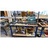 Image 1 : METAL FRAME 2 TIER WOOD TOP MOBILE SHOP CART *CONTENTS NOT INCLUDED