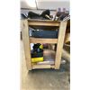 Image 3 : SMALL WOODEN 3 TIER MOBILE CART *CONTENTS NOT INCLUDED*