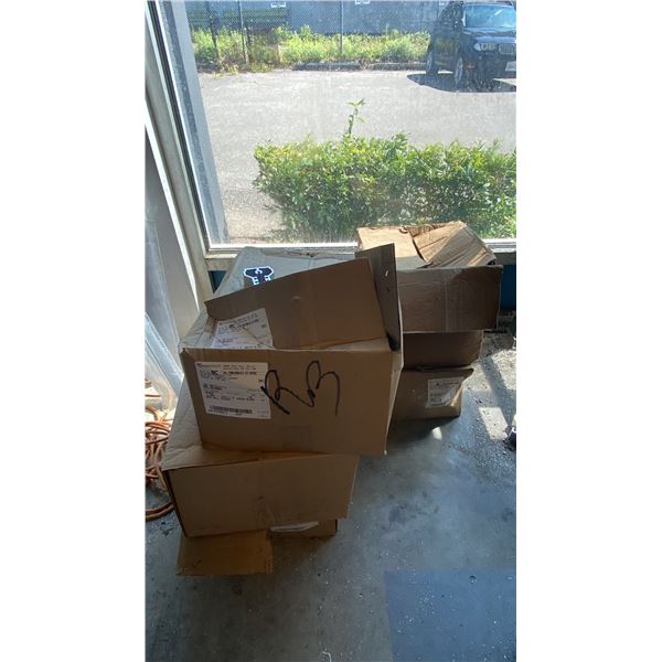 5 BOXES OF ASSORTED GLAZING HARDWARE