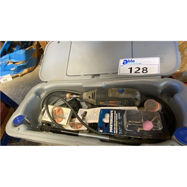 DREMEL MULTI-PRO 395 IN HARD TRANSPORT CASE WITH ASSORTED ATTACHMENTS