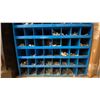 Image 4 : DURHAM BLUE METAL 72 SECTION HARDWARE CABINET WITH ASSORTED HARDWARE CONTENTS