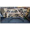 Image 3 : LARGE METAL FRAME WITH WOOD A-FRAME PANEL CART APPROX 92"L X 50"D X 83"H & 2 LARGE 8' WOODEN SAW